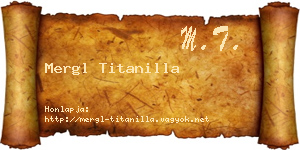Mergl Titanilla névjegykártya